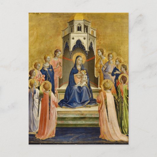 Madonna met Kind en Twaalf Engelen, Fra Angelico Briefkaart (Voorkant)