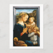 Madonna met kind en twee Angels, Filippo Lippi Briefkaart (Voorkant)