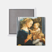 Madonna met kind en twee Angels, Filippo Lippi Magneet (Voorkant / Achterkant)