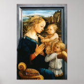 Madonna met kind en twee Angels, Filippo Lippi Poster (Voorkant)