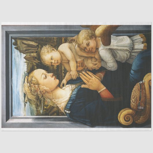 Madonna met kind en twee Angels, Filippo Lippi Tissuepapier (Voorkant)