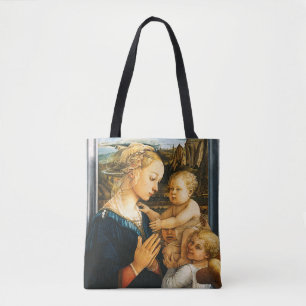 Madonna met kind en twee Angels, Filippo Lippi Tote Bag