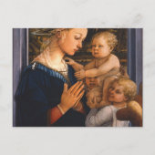 Madonna met kind en twee engelen van Filippo lippi Briefkaart (Voorkant)