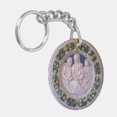 MADONNA MET KIND EN ZINTEN Ave Maria Prayer Sleutelhanger (Voorkant Links)