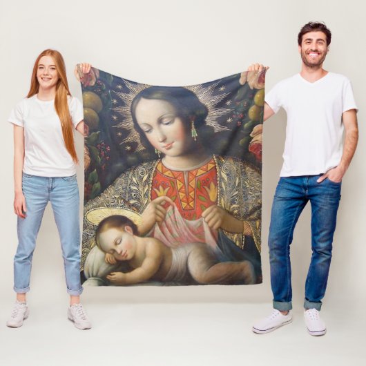 Madonna met Kind Fleece Deken (In situ)