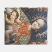 Madonna met Kind Fleece Deken (Voorkant (Horizontaal))