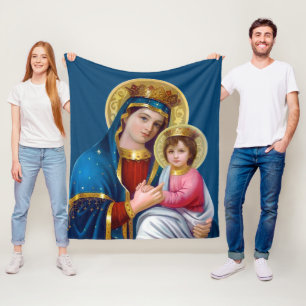Madonna met Kind Fleece Deken