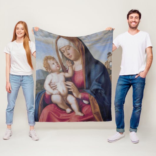 Madonna met Kind Fleece Deken (In situ)