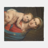 Madonna met Kind Fleece Deken (Voorkant (Horizontaal))