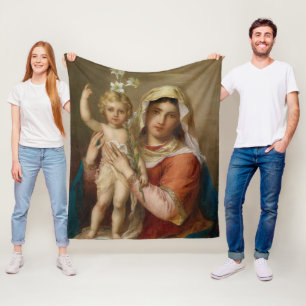 Madonna met Kind Fleece Deken