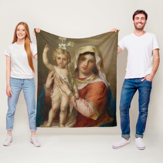Madonna met Kind Fleece Deken (In situ)