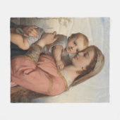 Madonna met Kind Fleece Deken (Voorkant (Horizontaal))
