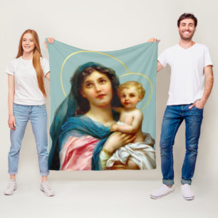 Madonna met kind fleece deken