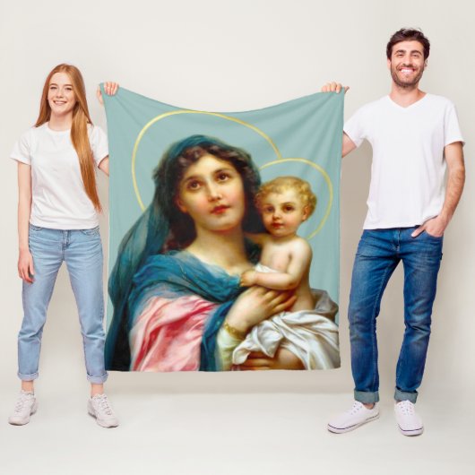 Madonna met kind fleece deken (In situ)