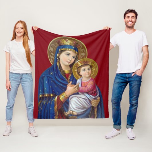 Madonna met Kind Fleece Deken (In situ)