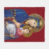 Madonna met Kind Fleece Deken (Voorkant (Horizontaal))