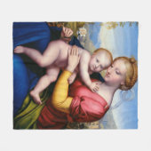 Madonna met Kind Fleece Deken (Voorkant (Horizontaal))
