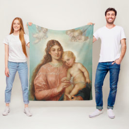 Madonna met Kind Fleece Deken