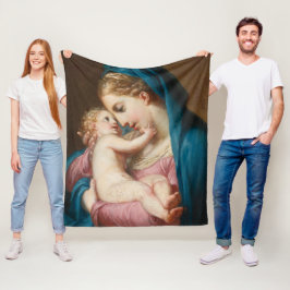 Madonna met Kind Fleece Deken