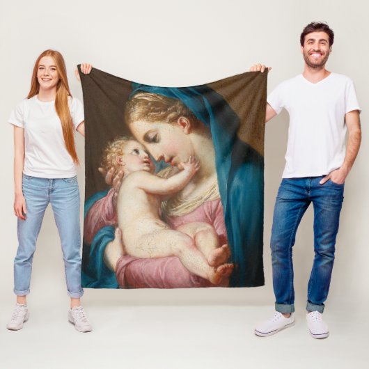 Madonna met Kind Fleece Deken (In situ)