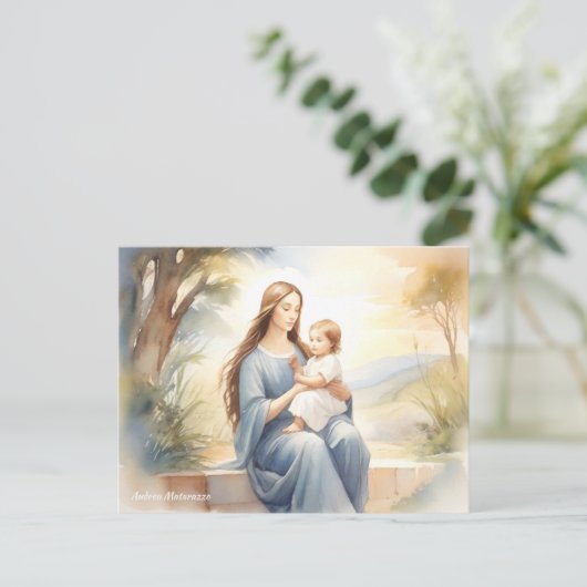 Madonna met kind Jezus Briefkaart (Staand voorkant)
