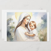 Madonna met kind Jezus Briefpapier (Voorkant / Achterkant)