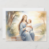 Madonna met kind Jezus Feestdagenkaart (Voorkant)