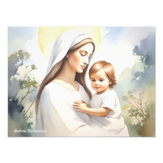 Madonna met kind Jezus Foto Afdruk (Voorkant)