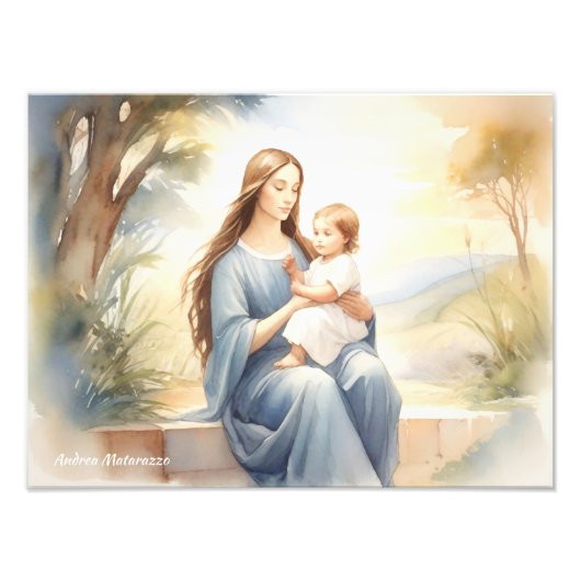 Madonna met kind Jezus Foto Afdruk (Voorkant)