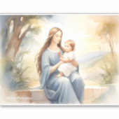 Madonna met kind Jezus Sticker (Voorkant)