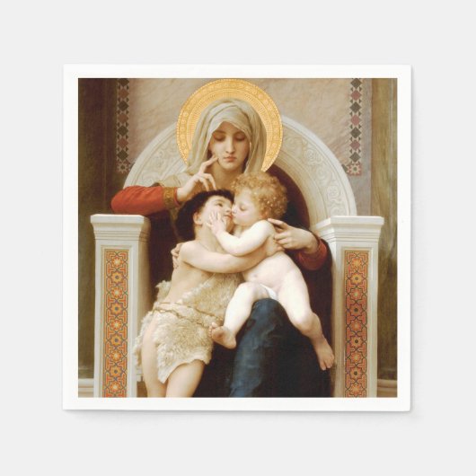 Madonna met kind & Johannes de Doper, Decoupage Servet (Voorkant)