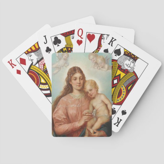 Madonna met Kind Pokerkaarten (Achterkant)