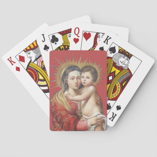 Madonna met Kind Pokerkaarten (Achterkant)