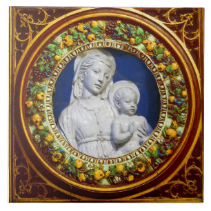 MADONNA MET KIND, RENAISSANCE FLORAL CROWN TEGELTJE