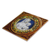 MADONNA MET KIND, RENAISSANCE FLORAL CROWN TEGELTJE (Zijkant)