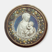 MADONNA MET KIND, rond Magneet (Voorkant)