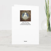 MADONNA MET KIND , Rondblauw saffier Feestdagen Kaart (Achterkant)