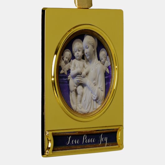MADONNA MET KIND VERGULD BANNER ORNAMENT (Rechts)