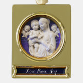 MADONNA MET KIND VERGULD BANNER ORNAMENT (Voorkant)