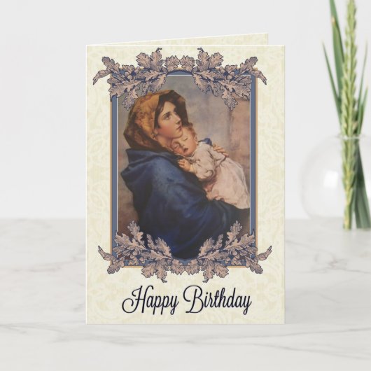 Madonna met kind Verjaardag Kaart (Voorkant)
