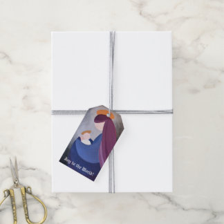 Madonna met Kind vintage schilderij Cadeaulabel