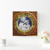 MADONNA MET KINDERFLORAAL RENAISSANCE KROWN VIERKANTE KLOK (Huis)