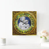 MADONNA MET KINDERGEEL STROOMVERNIEUWING VIERKANTE KLOK (Huis)