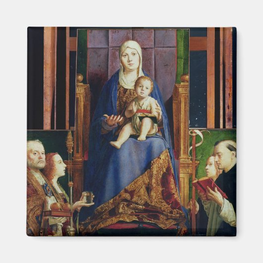 Madonna met Sint-Nicolaas van Bari Magneet (Voorkant)