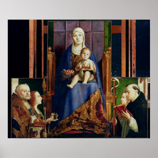 Madonna met Sint-Nicolaas van Bari Poster (Voorkant)