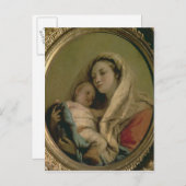 Madonna met slapend kind, jaren 1780 briefkaart (Voorkant / Achterkant)