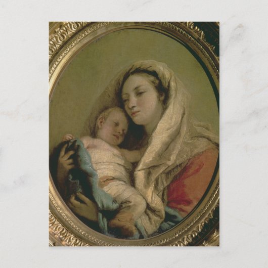 Madonna met slapend kind, jaren 1780 briefkaart (Voorkant)