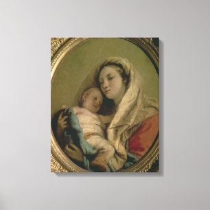 Madonna met slapend kind, jaren 1780 canvas afdruk