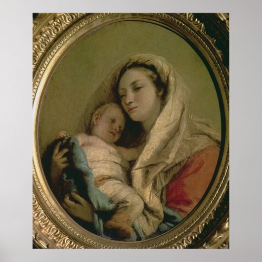 Madonna met slapend kind, jaren 1780 poster (Voorkant)