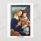 Madonna met twee engelen van lippi fra Filippo Briefkaart (Voorkant)